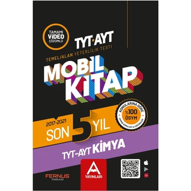 A Yayınları TYT – AYT Mobil Kitap Son 5 Yıl Kimya