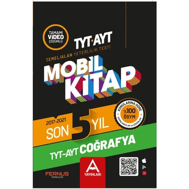 A Yayınları TYT – AYT Mobil Kitap Son 5 Yıl Coğrafya