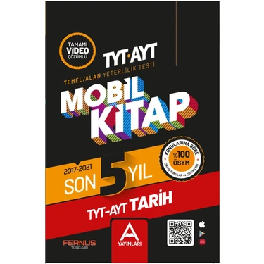 A Yayınları TYT - AYT Mobil Kitap Son 5 Yıl Tarih