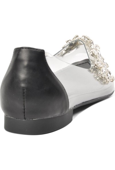 Park Moda K305 Siyah Taşlı Şeffaf Kadın Günlük Ayakkabı