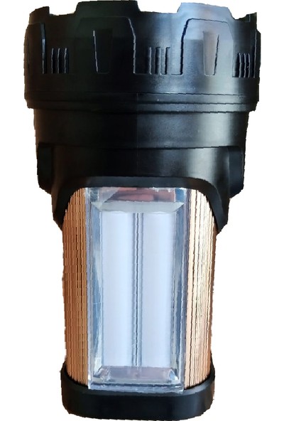 Mkey 10W 4 Aşamalı Büyük Boy Uzun Mesafe Menzilli Yandan 2 LED Işıldaklı Kamp Feneri Lamba Projektör