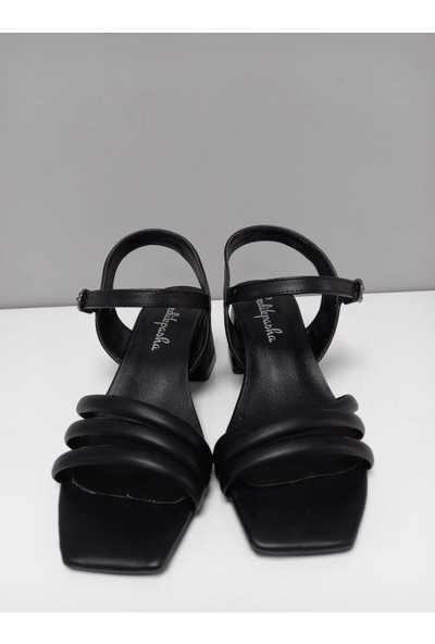 Topuklu Kadın Sandalet Siyah