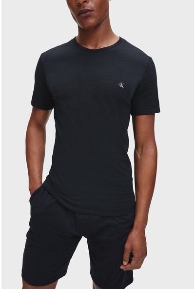 Calvin Klein Pamuklu Regular Fit 2 Pack T Shirt Erkek T Shirt 000NB2221A 001