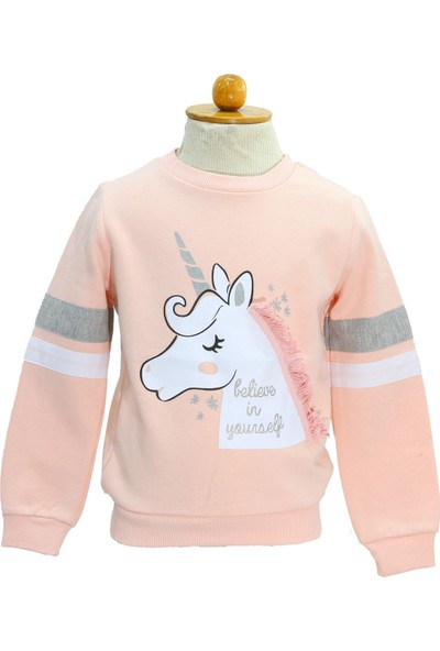 Freemood Unicorn Baskılı Kız Sweatshirt