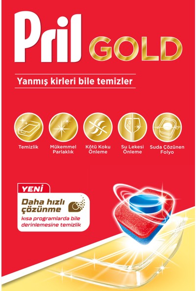 Pril Gold 70 Yıkama Bulaşık Makinesi Deterjanı Tableti