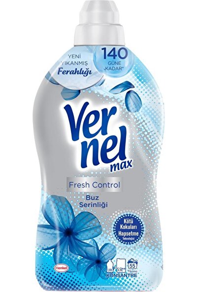 Vernel Max Konsantre Çamaşır Yumuşatıcısı 2x1440ml Şakayık+H.Cevizi+ 2x1320ml Çiçek Ferahlığı+Buz Serinliği