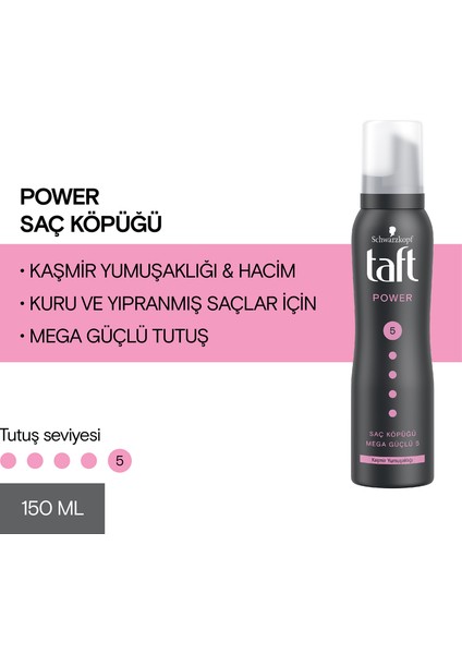 Power Kaşmir Köpük 150Ml 1 Adet Güçlü Saç Köpüğü