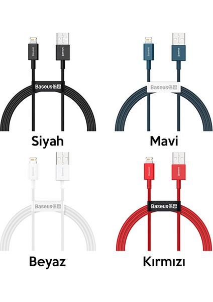 Superior Series USB To Lightning iPhone Uyumlu Hızlı Şarj Kablosu 1 Metre 2.4A fiyatları