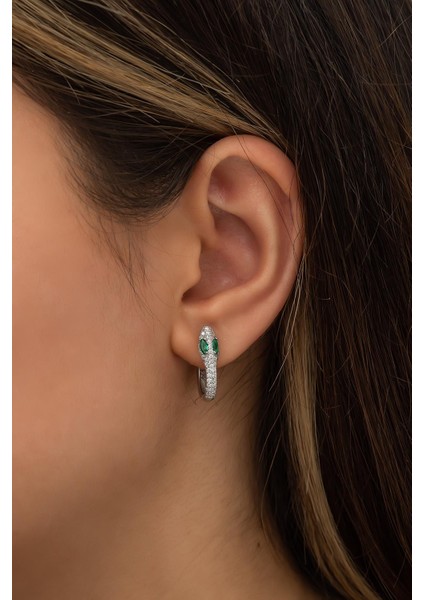 925 Ayar Gümüş Yılan Trend Küpe