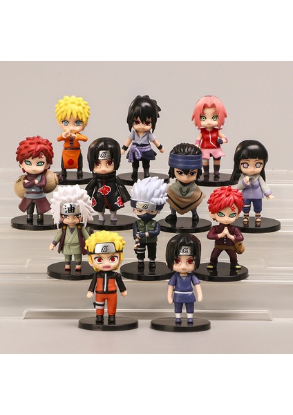 12 Adet Naruto Anime Aksiyon Figürleri - Çok Renkli (Yurt Dışından)