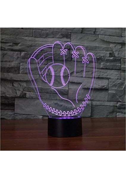 Renk Değiştiren 3D Dekoratif Şekilli LED Lamba - 12 cm (Yurt Dışından)