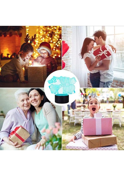 Renk Değiştiren 3D Dekoratif Şekilli LED Lamba - 12 cm (Yurt Dışından) modelleri