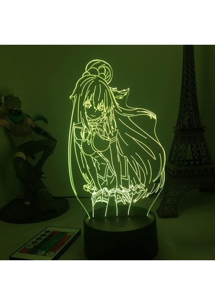 Renk Değiştiren 3D Dekoratif Şekilli LED Lamba - 12 cm (Yurt Dışından)