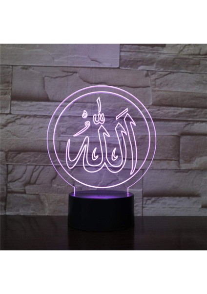 Renk Değiştiren 3D Dekoratif Şekilli LED Lamba - 12 cm (Yurt Dışından)