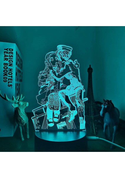 Renk Değiştiren 3D Dekoratif Şekilli LED Lamba - 12 cm (Yurt Dışından)