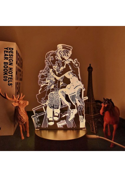 Renk Değiştiren 3D Dekoratif Şekilli LED Lamba - 12 cm (Yurt Dışından) fırsatları