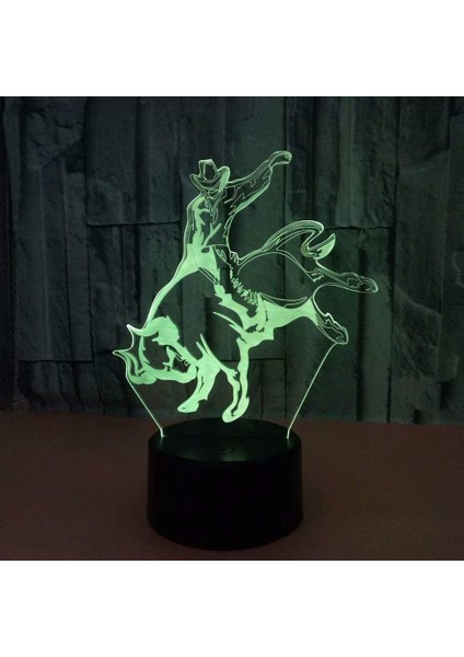 Renk Değiştiren 3D Dekoratif Şekilli LED Lamba - 12 cm (Yurt Dışından) fiyatları