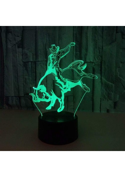 Renk Değiştiren 3D Dekoratif Şekilli LED Lamba - 12 cm (Yurt Dışından) fırsatları