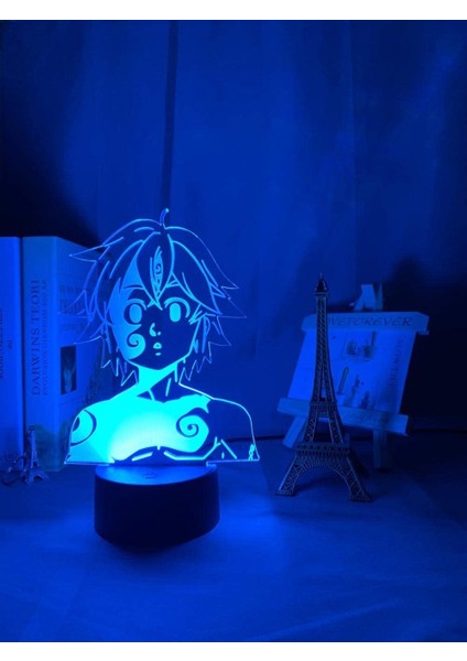 Renk Değiştiren 3D Dekoratif Şekilli LED Lamba - 12 cm (Yurt Dışından) fırsatları