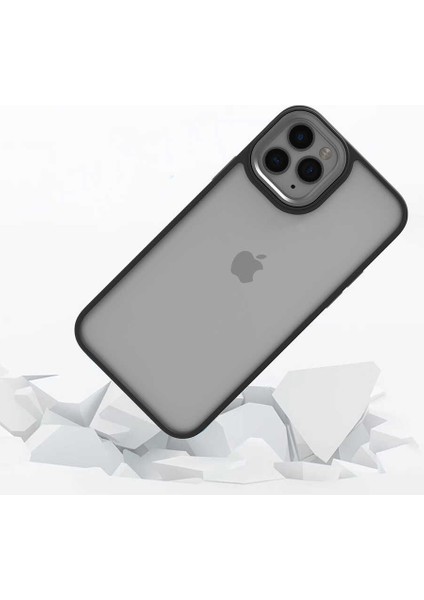 Apple iPhone 12 Pro Kılıf Kamera Çıkıntılı Arkası Kristal Şeffaf Hassas Tuşlu Renkli Kenarlı Flora Kapak Yeşil