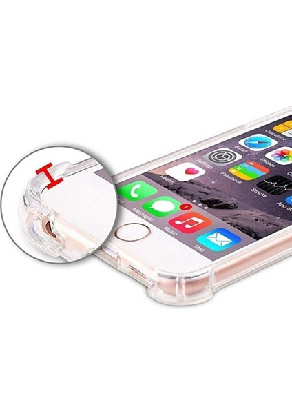 Huawei P Smart S Aqm-Lx1 Kılıf Omuz Boyun Askılı Ipli Şeffaf Antişok X-Rop Kılıf Dört Köşeli Darbe Koruma