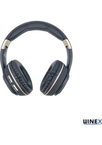 Yk LED Kulak Üstü Bluetooth Kulaklık Siyah