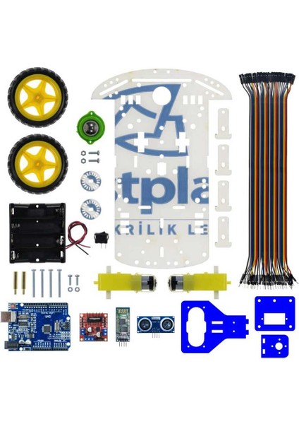 REX Discovery Serisi Arduino Uyumlu Araba Kiti - Bluetooth Robot Araç - 2WD