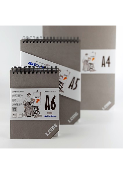 Experto A6 200 Gr. 80 Sy Sert Kapak Sketchbook Eskiz Defteri Sketch Book indirimleri