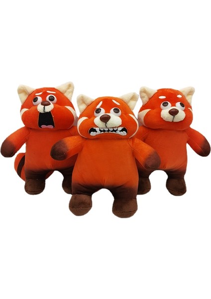 3 Adet Turning Red Panda Peluş Oyuncak Hediye 25CM (Yurt Dışından)