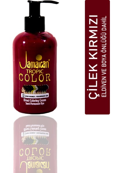 Jamaican Jean's Color Saç Boya Önlük Ve Eldivenli Çilek Kırmızı Hedepa1052