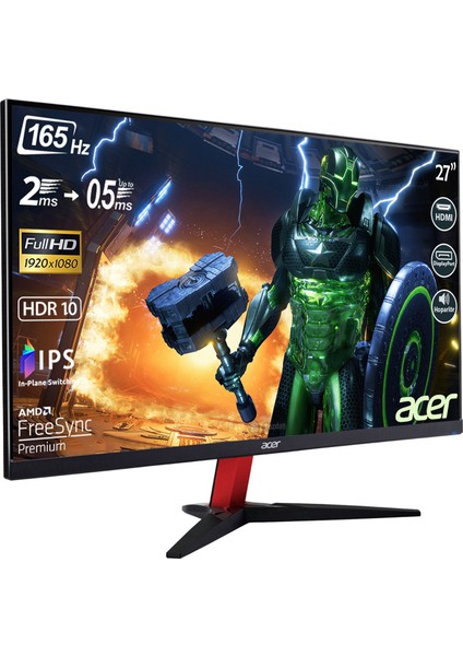 Nitro KG272S Zeroframe 27” 165Hz 0.5 ms Freesync Premium Full HD IPS LED Monitör UM.HX2EE.S01