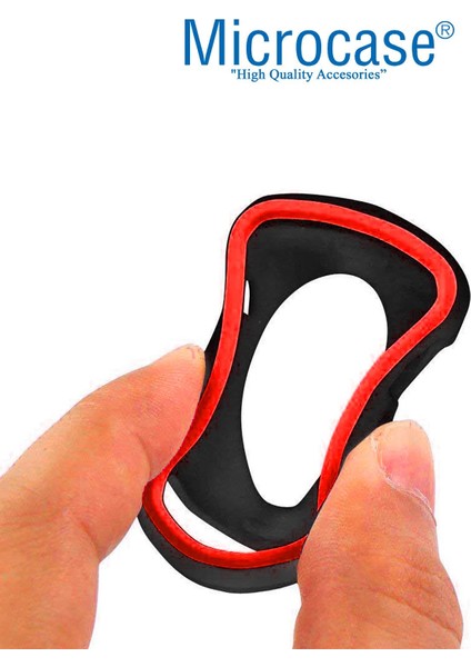 Apple Watch Uyumlu 7 45MM Armor Silikon Kılıf - Siyah-Kırmızı KN06