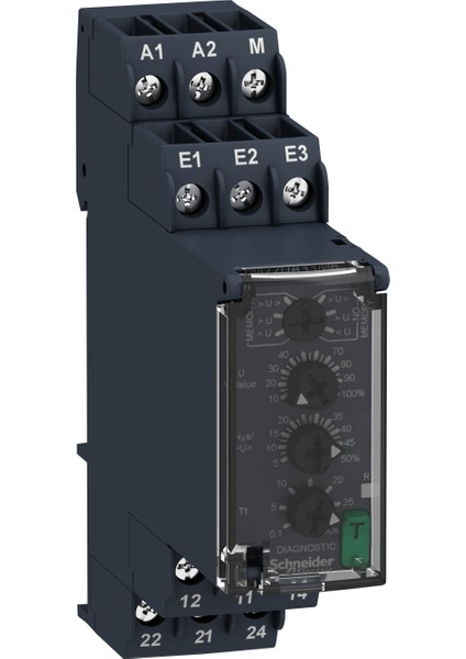 RM22UA33MR Aşırı Gerilim ve Düşük Gerilim Kontrol Rölesi 1 Faz 2 K/a 15V…500VAC/DC