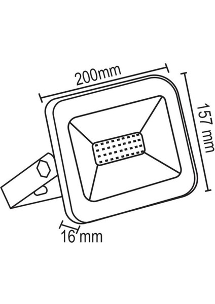 50 Watt Beyaz Işık Slim Kasa LED Projektör