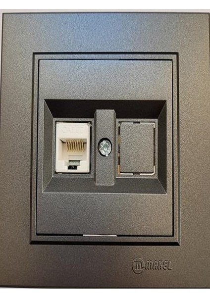 Karea Ikili Data Prizi 1 Adet Cat3 Füme Modül+Kapak+Çerçeve