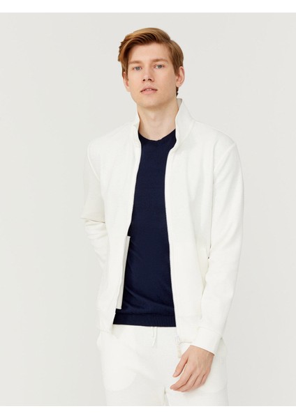 Dik Yaka Pamuklu Slim Fit Sweatmont