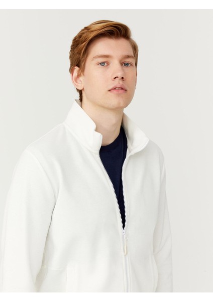 Dik Yaka Pamuklu Slim Fit Sweatmont modelleri