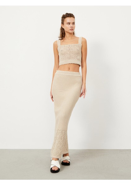 U Yaka Pamuklu Slim Fit Triko Atlet