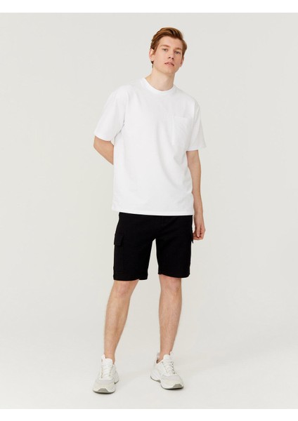 Pamuklu Kargo Cepli Regular Fit Sweat Şort
