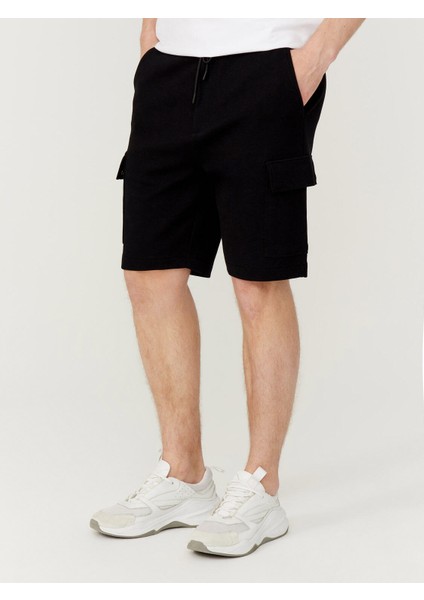 Pamuklu Kargo Cepli Regular Fit Sweat Şort