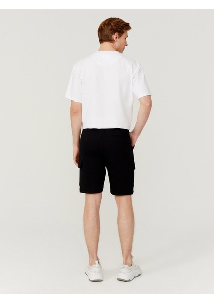 Pamuklu Kargo Cepli Regular Fit Sweat Şort
