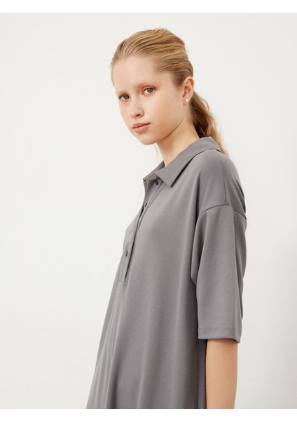 Polo Yaka Rahat Kesim Basic Elbise