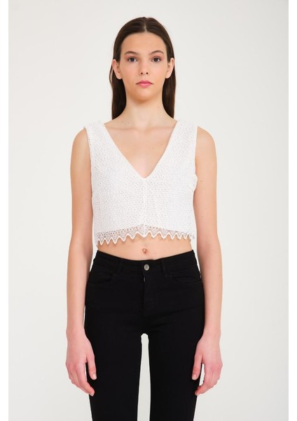 Güpürlü Crop Top fiyatları
