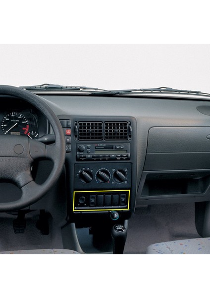 Vw Volkswagen Caddy 1996-2003 Torpido Ön Konsol Cam Düğme Yuvası Çerçevesi 6K0857061B