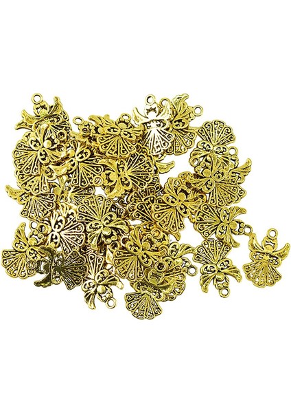 2x 50 Adet Hollow Melek Şekli Alaşım Kolye Takı Yapımı Zanaat Altın Için Charms (Yurt Dışından) fiyatları