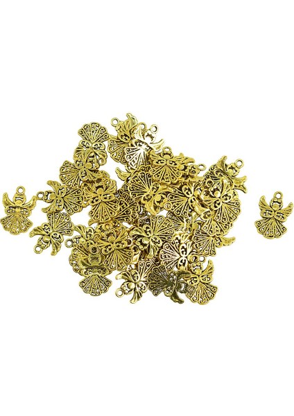 2x 50 Adet Hollow Melek Şekli Alaşım Kolye Takı Yapımı Zanaat Altın Için Charms (Yurt Dışından) modelleri