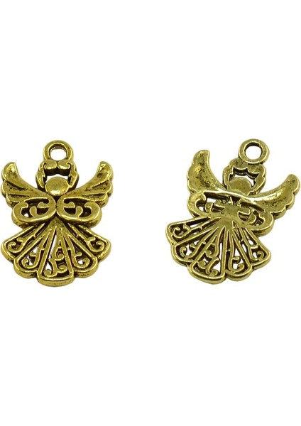 2x 50 Adet Hollow Melek Şekli Alaşım Kolye Takı Yapımı Zanaat Altın Için Charms (Yurt Dışından) fırsatları