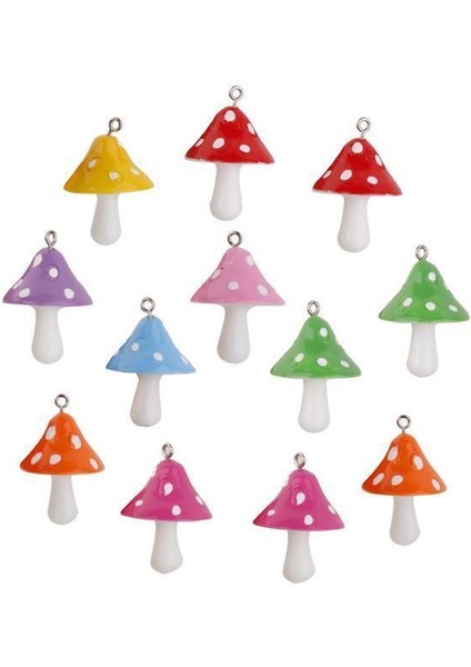 2x Paket 12 Reçine Mantar Takı Kolye Kolye Bilezik Dıy Takılar (Yurt Dışından)