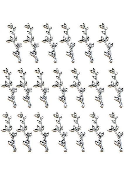 2x 20 Parça Tibet Gümüş Çalı Şube Yaprak Charms Kolye (Yurt Dışından)
