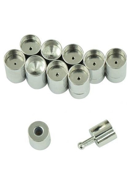 3X10 Adet. Dıy Takı Klipsler Bayonet Toka - Gümüş 8mm (Yurt Dışından)